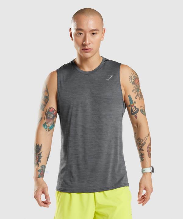 Panske Tielko Gymshark Speed Čierne Siva | IB0715984